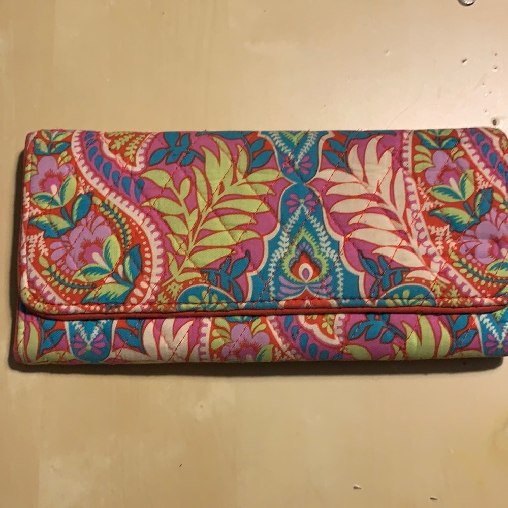 Vera Bradley wallet. Gently used with some wear. Clean inside